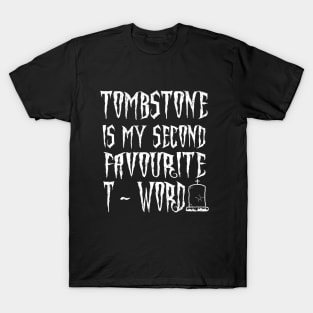 Graveyard gravestone spooky Halloween party saying T-Shirt